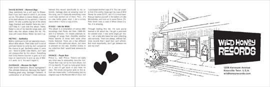 Wild Honey Records ZINE article - Not Without My Records Part 2