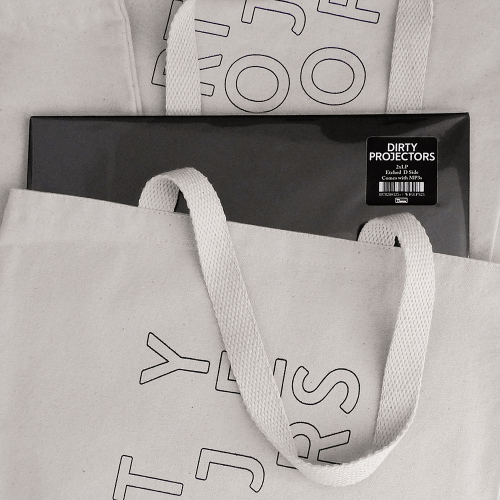 Dirty Projectors vinyl canvas tote bag