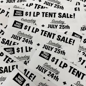 DOLLAR RECORDS tent sale This Saturday & Sunday
