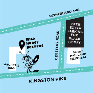 black friday parking map Knoxville record store
