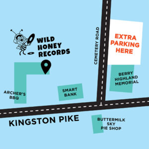 Extra parking for Record Store Day is the parking lot at Berry Highland Memorial