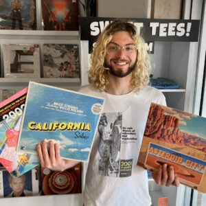 Tom with Black Friday RSD indie exclusive vinyl records